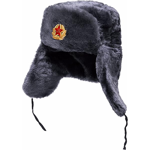 BELEON Ushanka Russian Fur Hat - Soviet Army Trapper Hat - Winter